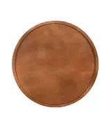 Orvik Mango Wood Round Shaped Side Table – Walnut Finish