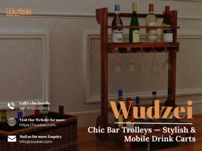 Wudzei Chic Bar Trolleys — Stylish & Mobile Drink Carts