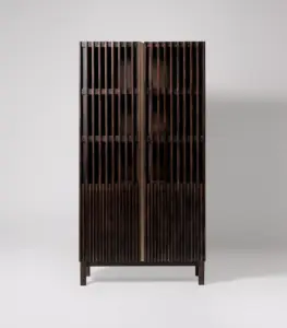 Clouse Tobacco Stained Mango Wood Display Cabinet – Dark Brown Finish 3