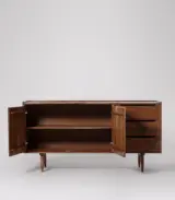 Juvil Solid Acacia Wood Sideboard – Dark Brown Finish - Image 4