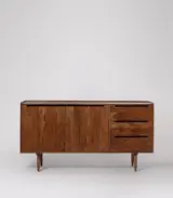 Juvil Solid Acacia Wood Sideboard – Dark Brown Finish - Image 2