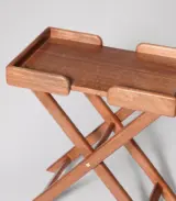 Telty Optimist Mango Wood Folding X Frame Side Table – Dark Brown Finish - Image 2