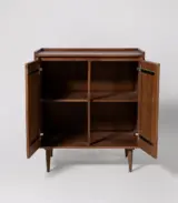 Sourthan Solid Acacia Wood Cabinet – Dark Brown Finish - Image 3