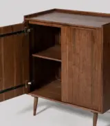 Sourthan Solid Acacia Wood Cabinet – Dark Brown Finish - Image 4