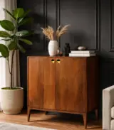Toller Mango Wood Cabinet – Light Brown Finish