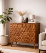 Torish Solid Acacia Wood Sideboard – Dark Brown Finish