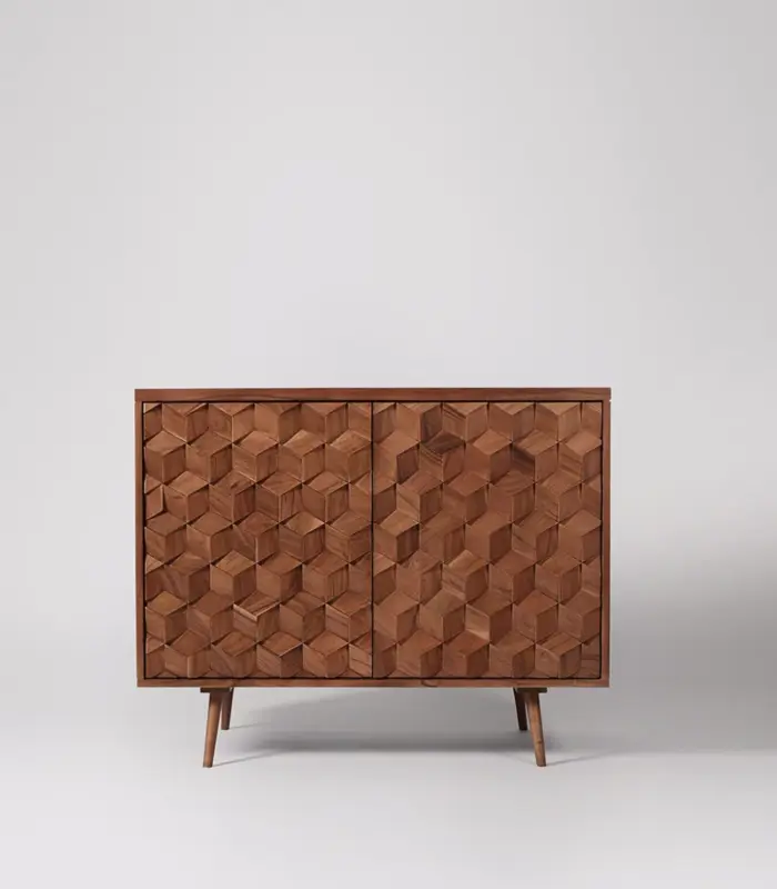 Torish Solid Acacia Wood Sideboard – Dark Brown Finish 2