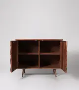 Torish Solid Acacia Wood Sideboard – Dark Brown Finish - Image 4