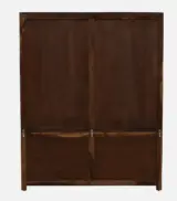 Duro Sheesham Wood 3 Door Wardrobe with Mirror and Drawers – Provincial Teak Finish - Image 7