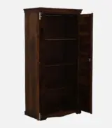 Sheesham Wood 2 Door Wardrobe In Provincial Teak Finish With 3 Shelves - Image 7