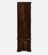Sheesham Wood 2 Door Wardrobe With Drawers And Door Lock In Provincial Teak Finish - Image 6
