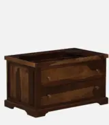 Sheesham Wood 2 Door Wardrobe With Drawers And Door Lock In Provincial Teak Finish - Image 8