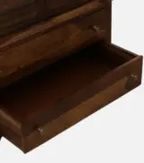 Sheesham Wood 2 Door Wardrobe With Drawers And Door Lock In Provincial Teak Finish - Image 9