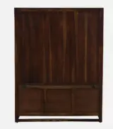 Sheesham Wood 3 Door Wardrobe With Drawers In Provincial Teak Finish - Image 7