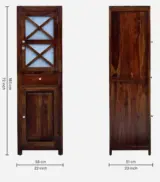 Sheesham Wood Storage Cabinet With Drawer In Provincial Teak Finish - Image 2