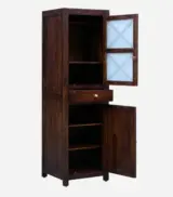 Sheesham Wood Storage Cabinet With Drawer In Provincial Teak Finish - Image 5