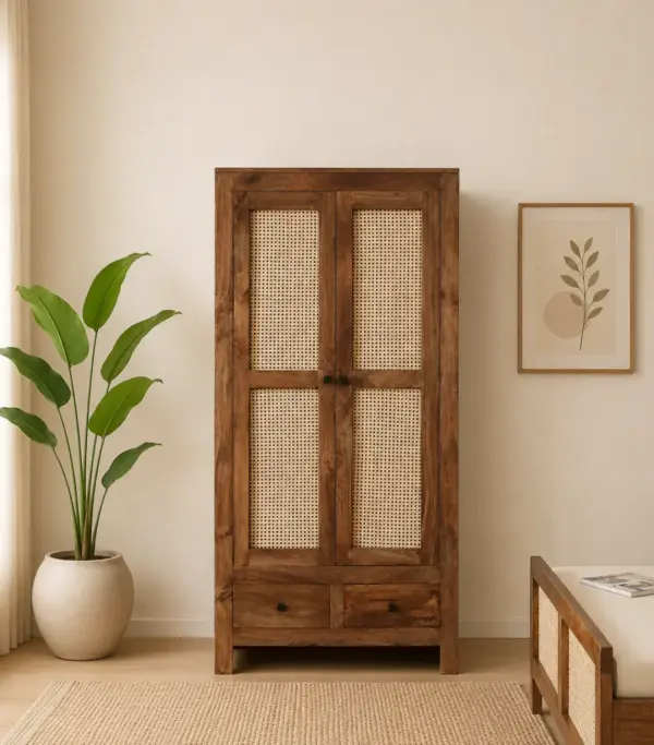 mango-wood-2-door-wardrobe-rattan-jali-drawers-rustic-teak